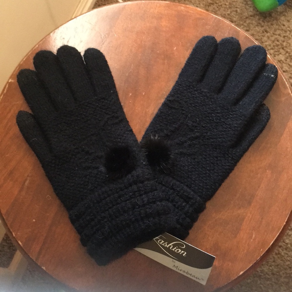 Black fashion gloves